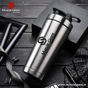 MUSCLE GEARS STAINLESS STEEL SHAKER  750 ml